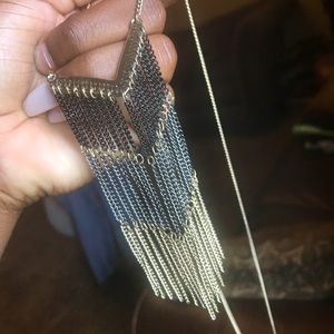 Long frilly necklace